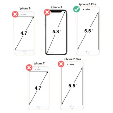 iPhone 8 Plus koko ruudun peittävä 3D-näytönsuoja karkaistua lasia - Valkoinen