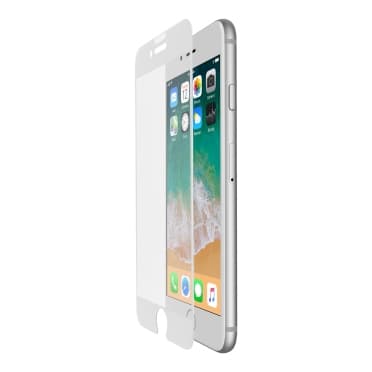 iPhone 8/7/6/6S Tempered Curve valkoinen näytönsuoja
