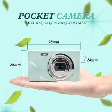 Digikamera 48 MP, HD 1080p ja 16x zoom kortilla Musta