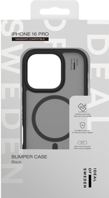 iDeal of Sweden Bumper iPhone 16 Pro suojakuori (musta)