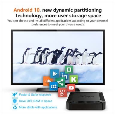 Smart TV -boksi Android 10.0 4K 2GB + 16GB