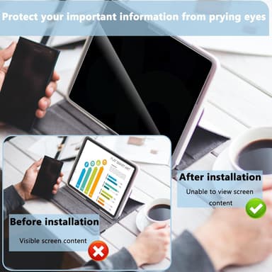 Näytönsuoja iPad Anti-Spy Tempered Glassille iPad Pro 11 (2024)