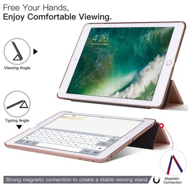 Ipad 9.7 2017 Smart Cover Case - kovamuovikuori - Ruusukulta