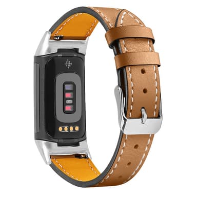 Fitbit Charge 5 ranneke aitoa nahkaa ruskea