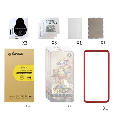3 Pack Tempered Glass HD Anti-Fingerprint Screen Film Kit Yhteensopiva iPhonen kanssa Läpinäkyvä iPhone 14 Pro