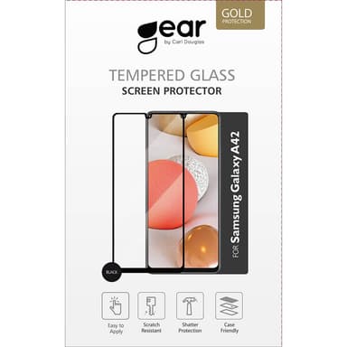 GEAR Karkaistu Lasi 2,5D Full Cover Musta Samsung A42