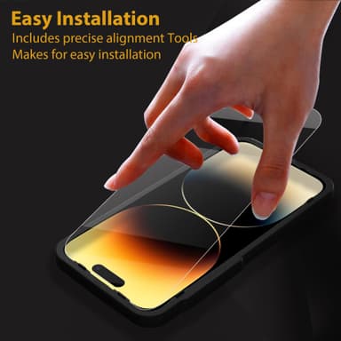 HD karkaistu lasikalvo alumiiniseoksesta täyskuori iPhonelle Läpinäkyvä iPhone 14 Pro
