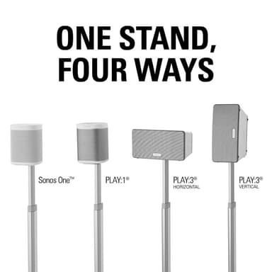 SANUS Floor Stand Adjustable One SL Play:1 Play:3 Single White