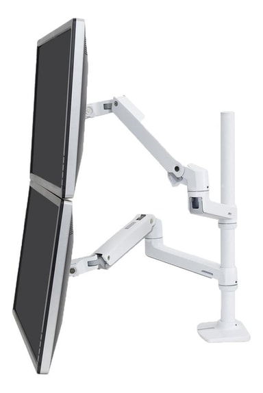 Ergotron LX Dual Stacking Arm näytön varsiteline, valkoinen/harmaa