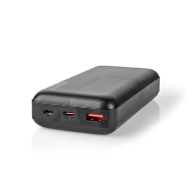 Nedis Virtapankki | 20000 mAh | 1.5 / 2.0 / 3.0 A | Lähtöliitäntöjen määrä: 2 | Lähtöliitäntä: 1x USB-A / 1x USB-C™ | Sisääntulon liitäntä: 1x Micro USB / 1x USB-C™ | PD2.0 18W | Litium-Polymeeri