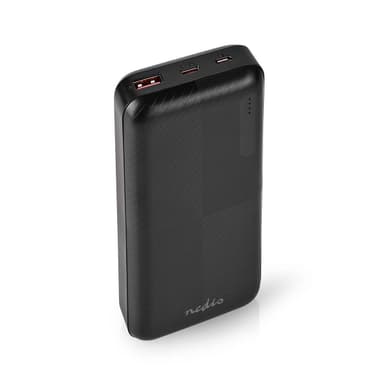 Nedis Virtapankki | 20000 mAh | 1.5 / 2.0 / 3.0 A | Lähtöliitäntöjen määrä: 2 | Lähtöliitäntä: 1x USB-A / 1x USB-C™ | Sisääntulon liitäntä: 1x Micro USB / 1x USB-C™ | PD2.0 18W | Litium-Polymeeri
