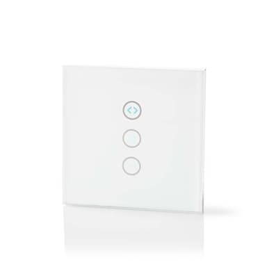 Nedis SmartLife Seinäkytkin | Wi-Fi | Päivänvarjo / Sulkija / Verho | Seinäkiinnitys | 300 W | Android™ / IOS | Lasi | Valkoinen