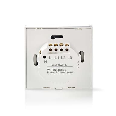 Nedis SmartLife Seinäkytkin | Wi-Fi | Päivänvarjo / Sulkija / Verho | Seinäkiinnitys | 300 W | Android™ / IOS | Lasi | Valkoinen
