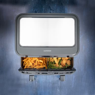 Gastronoma kaksivyöhykkeinen kiertoilmakypsennin 18290008 (musta)