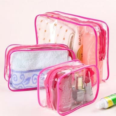 3in1 läpinäkyvät hygieniatuotteet, pinkki