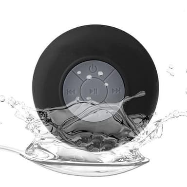 Vedenpitävä Bluetooth-kaiutin imukupilla (musta)