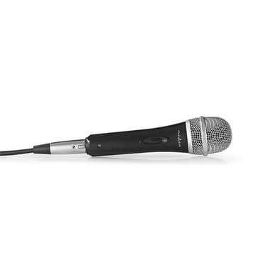 Nedis Langallinen Mikrofoni | Kardioidi | Irroitettava kaapeli | 5.00 m | 50 Hz - 15 kHz | 600 Ohm | -72 dB | On/off-kytkin | Matkakotelo sisältyy | ABS-Muovi / Alumiini | Harmaa / Musta