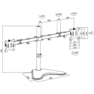 LogiLink Monitorställ/fot Dual 13-32"" (BP0045)