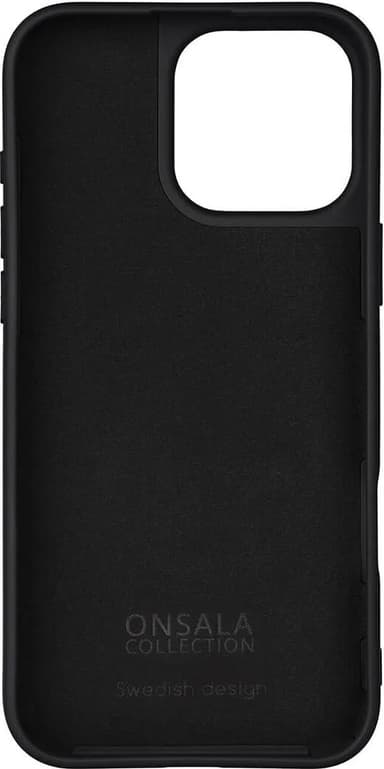 Onsala iPhone 16 Pro Max silikonikuori (musta)