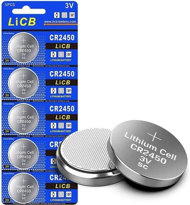 CR2450/3V, nappiparisto, litium, 5 kpl