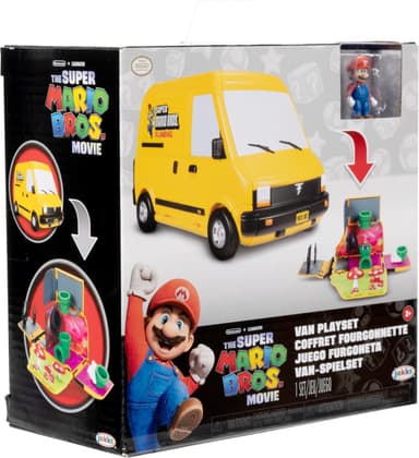 JAKKS Pacific Nintendo Super Mario Bros Movie Mini World Van - leikkisetti