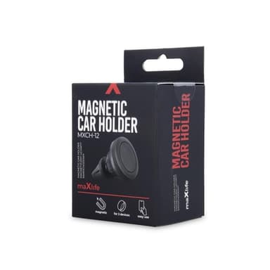 Maxlife MXCH-12 - Magneettinen autoteline tuulettimen säleikölle, musta