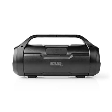 Nedis Bluetooth® Party Boombox | 6 tuntia | 2.0 | 120 W | Median toisto: AUX / Micro SD / USB | IPX5 | Linkitettävä | Kantokahva | Juhlavalot | Musta