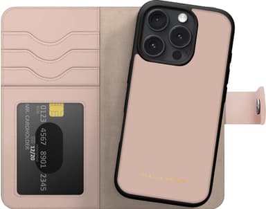 Ideal of Sweden Magnet Wallet+ iPhone 16 Pro lompakkokotelo (pinkki)