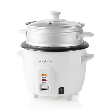 Nedis Riisinkeitin | 0.6 l | 300 W | Alumiininen höyrystin | Tarttumaton pinnoite | Irrotettava kulho | Automaattinen sammutus