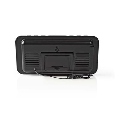 Nedis Digitaalinen Kelloradio | LED-Näyttö | 1x 3.5 mm Audio tulo | Ajan heijastus | AM / FM | Torkkutoiminto | Uniajastus | Hälytysten lukumäärä: 2 | Musta