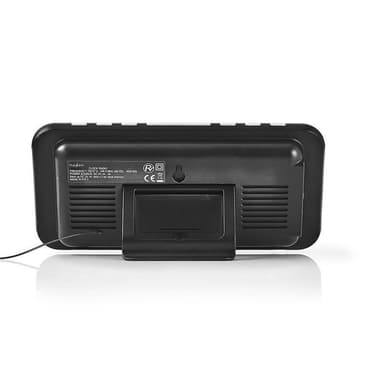 Nedis Digitaalinen Kelloradio | LED-Näyttö | 1x 3.5 mm Audio tulo | Ajan heijastus | AM / FM | Torkkutoiminto | Uniajastus | Hälytysten lukumäärä: 2 | Musta