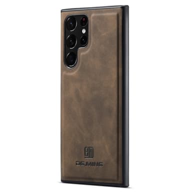 DG.MING Samsung S24 Ultra Premium PU-nahka Hybridi Suojakuori - Harmaa