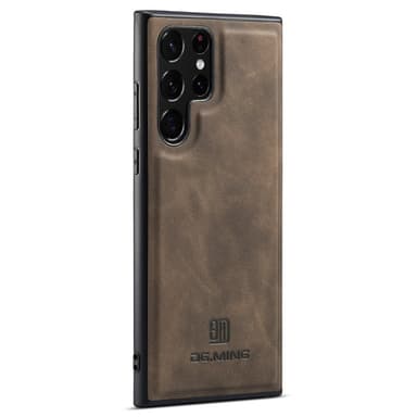 DG.MING Samsung S24 Ultra Premium PU-nahka Hybridi Suojakuori - Harmaa