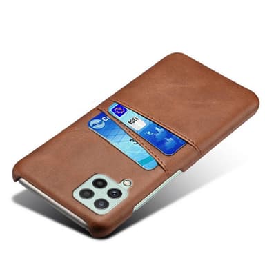 SKALO Samsung A22 4G PU-nahkainen Korttikotelo - Ruskea