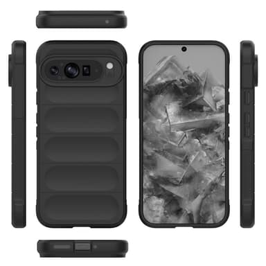SKALO Google Pixel 9 Pro XL Rugged Bumpers TPU-suojakuori - Musta
