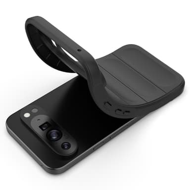 SKALO Google Pixel 9 Pro XL Rugged Bumpers TPU-suojakuori - Musta