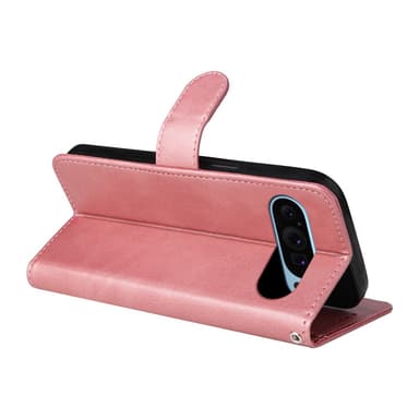 SKALO Google Pixel 9/9 Pro PU-nahkainen Lompakkokotelo - Pinkki