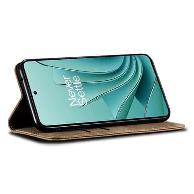 SKALO OnePlus Nord 4 Jeans Lompakkokotelo - Khaki