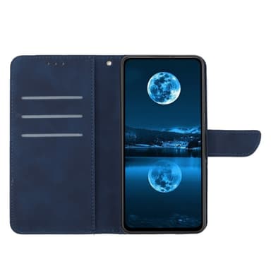 SKALO OnePlus Nord 4 Kohokuvioitu PU Nahka Lompakkokotelo - Sininen
