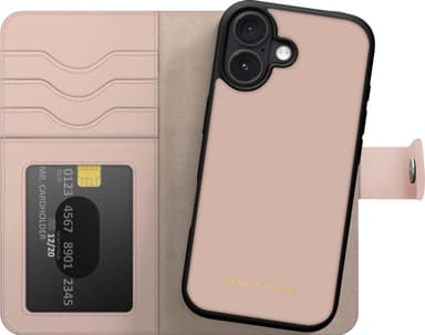 Ideal of Sweden Magnet Wallet+ iPhone 16 lompakkokotelo (pinkki)