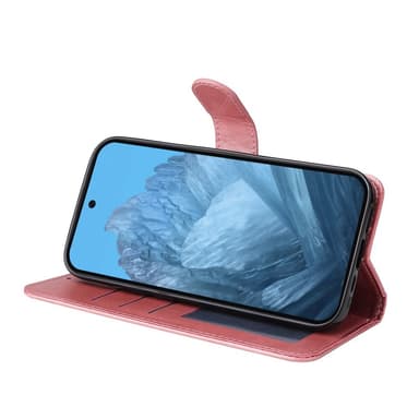 SKALO Google Pixel 9/9 Pro PU-nahkainen Lompakkokotelo - Pinkki