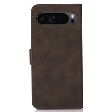SKALO Google Pixel 9 Pro XL KHAZNEH Lompakkokotelo PU-nahasta - Ruskea