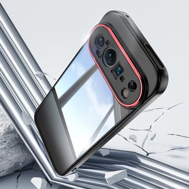 Google Pixel 9 Pro XL SKALO Silky Touch TPU + Akryyli Metallipainikkeet Suojakuori - Musta