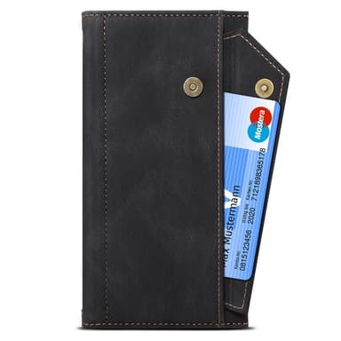 SKALO Google Pixel 9/9 Pro ESEBLE Big Wallet Lompakkokotelo - Musta