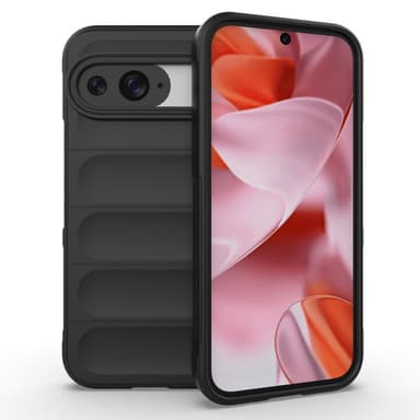 SKALO Google Pixel 9/9 Pro Rugged Bumpers TPU-suojakuori - Musta