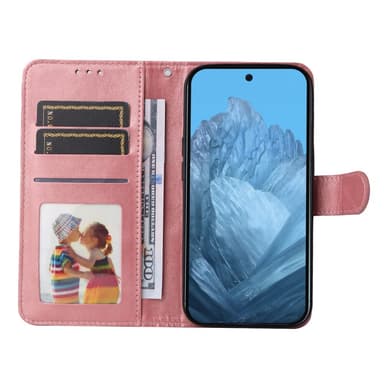 SKALO Google Pixel 9/9 Pro PU-nahkainen Lompakkokotelo - Pinkki