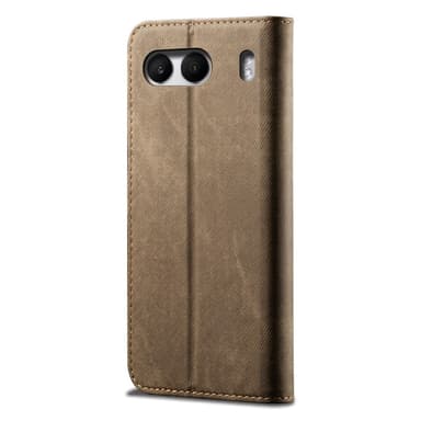 SKALO OnePlus Nord 4 Jeans Lompakkokotelo - Khaki