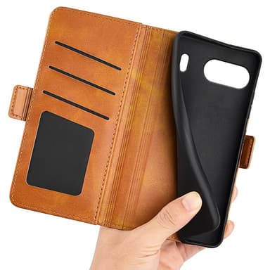 SKALO OnePlus Nord 4 Premium Wallet Lompakkokotelo - Ruskea