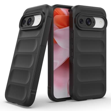 SKALO Google Pixel 9/9 Pro Rugged Bumpers TPU-suojakuori - Musta