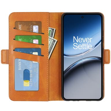 SKALO OnePlus Nord 4 Premium Wallet Lompakkokotelo - Ruskea